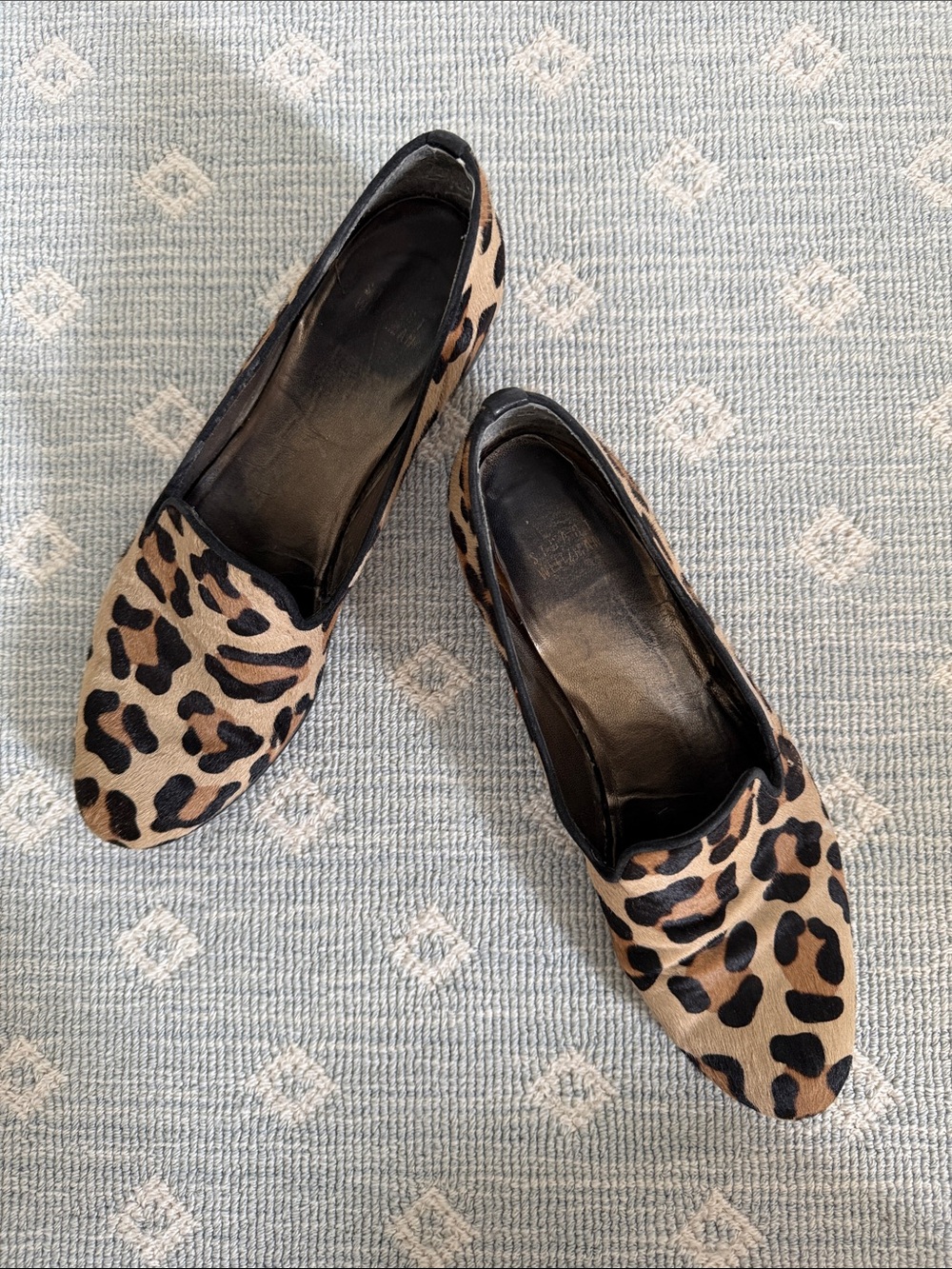 Stuart Weitzman Leopard-Print Slip-On Loafers